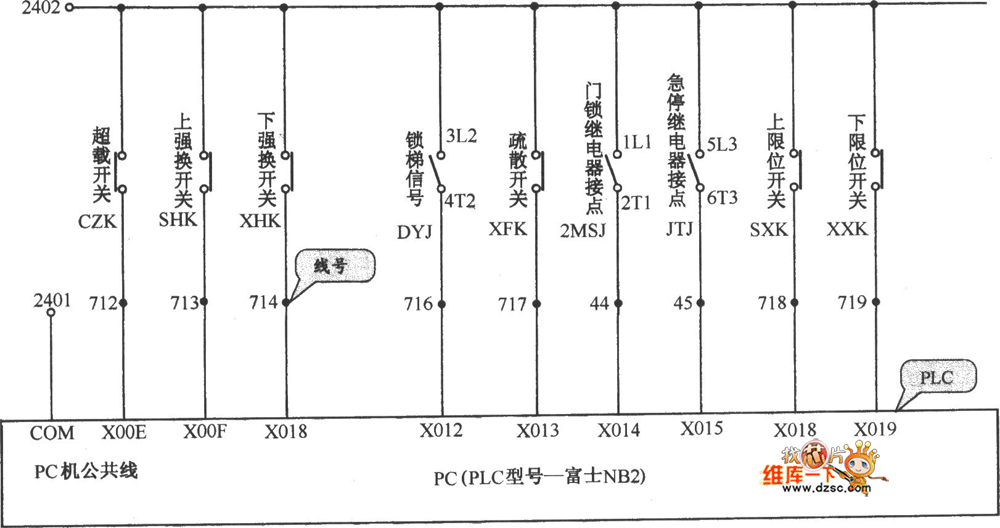 北京图捷电梯控制柜电路图