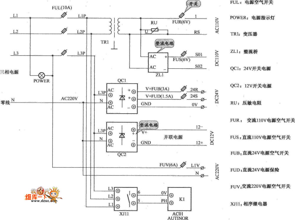 北京富而瑞电梯控制电路图