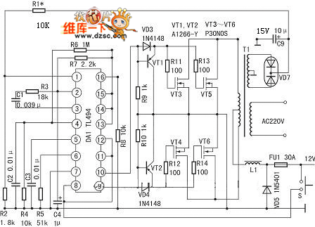 自动稳压的逆变器电路图