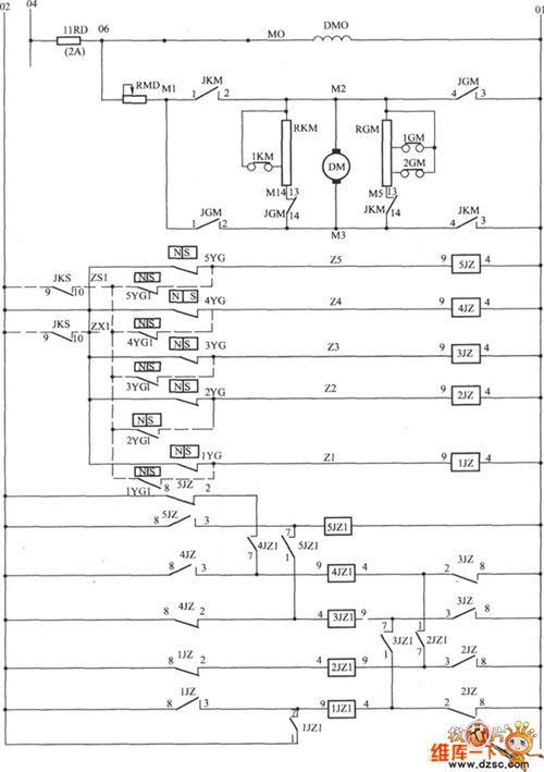 APM-81电梯开门机驱动与门区电路图
