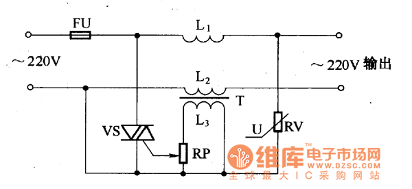 压敏电阻器一双向晶闸管过压保护电路图