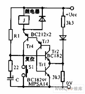 稳定的四晶体管定时器电路图