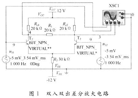 基于Multisim的差分放大电路仿真分析